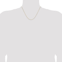 Cadena Rolo de oro blanco de 14 quilates con talla de diamante de 0,85 mm