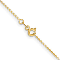 Cadena Rolo de oro amarillo de 14 quilates de 1,05 mm con talla de diamante