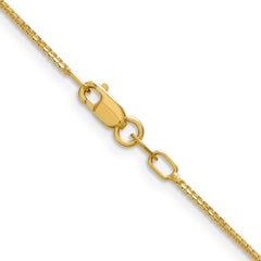 14K Yellow Gold 1mm Concave Box Chain