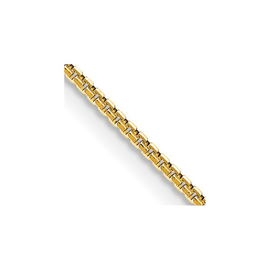 14K Yellow Gold 1mm Concave Box Chain