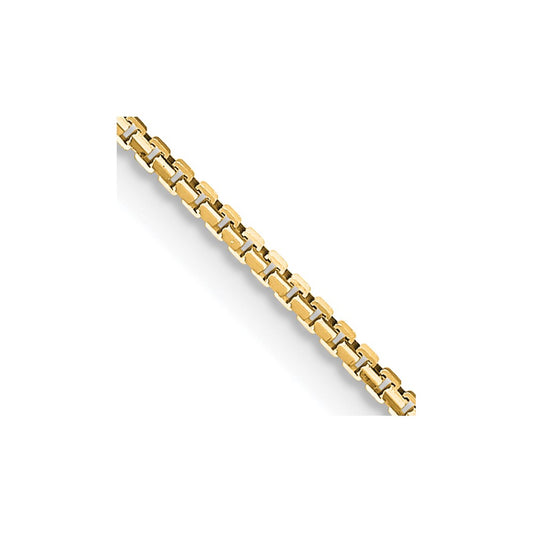 14K Yellow Gold 1.10mm Concave Box Chain