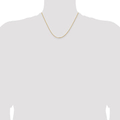 14K Yellow Gold 1.2mm Concave Box Chain