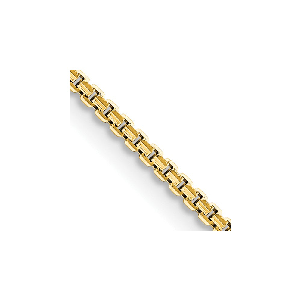 14K Yellow Gold 1.2mm Concave Box Chain