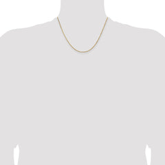 14K Yellow Gold 1.3mm Concave Box Chain