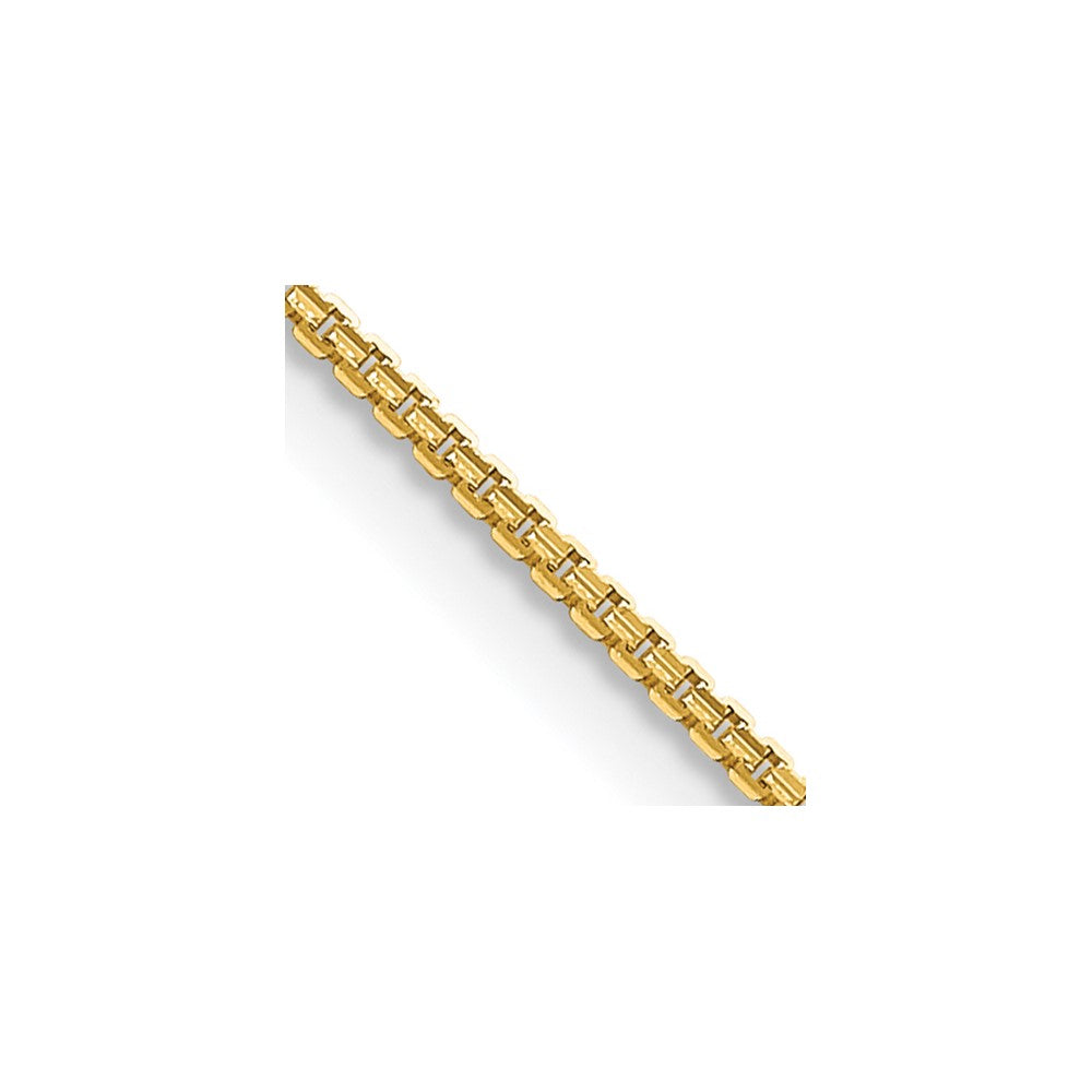 14K Yellow Gold 1.3mm Concave Box Chain