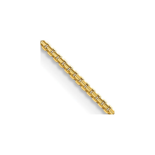 14K Yellow Gold 1.3mm Concave Box Chain