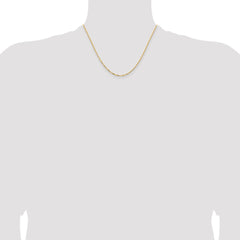 14K Yellow Gold 1.45mm Concave Box Chain