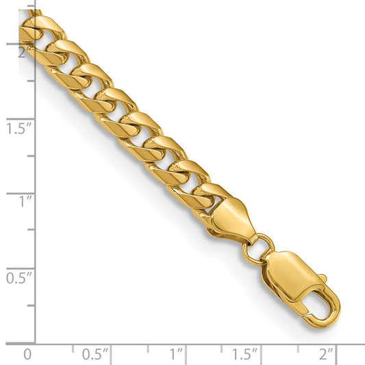 14K Yellow Gold 6.25mm Solid Miami Cuban Chain