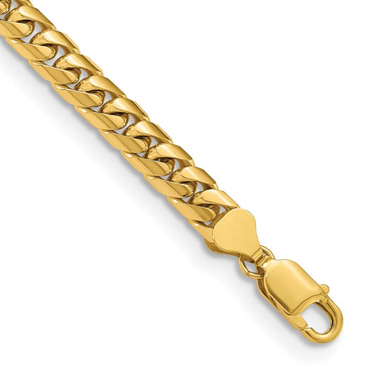 14K Yellow Gold 6.75mm Solid Miami Cuban Chain
