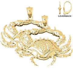 14K or 18K Gold Crab Earrings