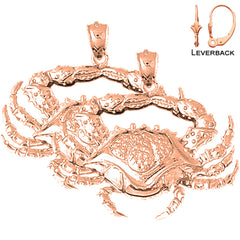 14K or 18K Gold Crab Earrings