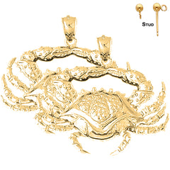 14K or 18K Gold Crab Earrings