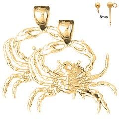 14K or 18K Gold Crab Earrings