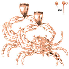 14K or 18K Gold Crab Earrings