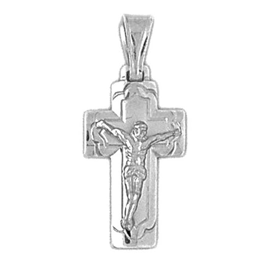 14K or 18K Gold Latin Crucifix Pendant