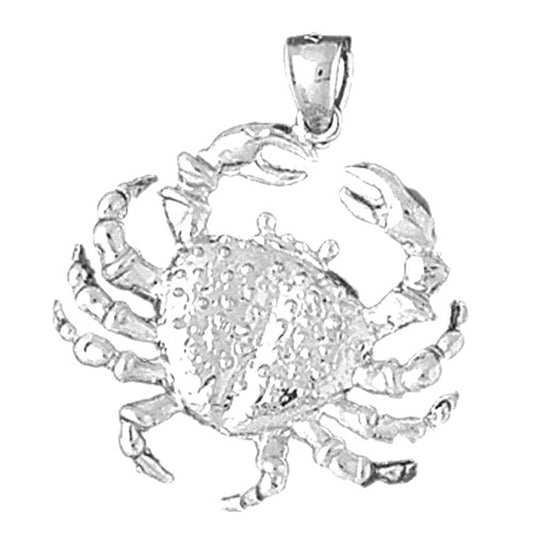 10K, 14K or 18K Gold Crab Pendant