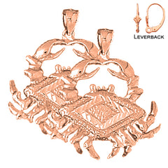 14K or 18K Gold Crab Earrings