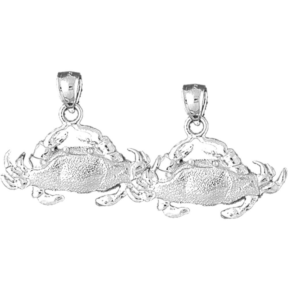 Sterling Silver 2mm Crab Earrings