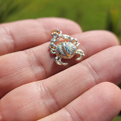 14K or 18K Gold Crab Pendant