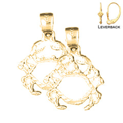 14K or 18K Gold Crab Earrings