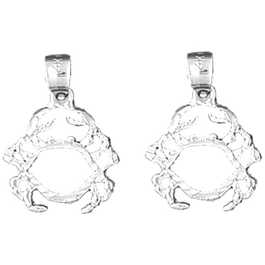 Sterling Silver 19mm Crab Earrings