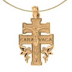 14K or 18K Gold Caravaca Crucifix Pendant