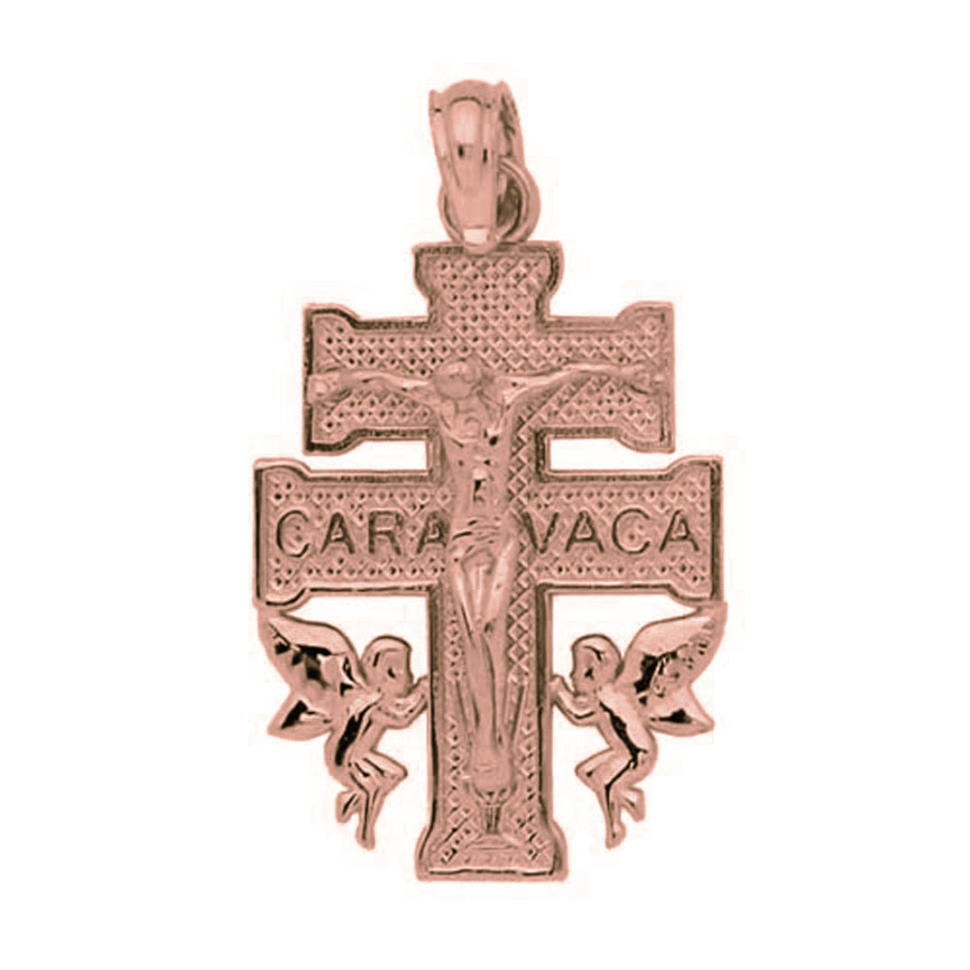 14K or 18K Gold Caravaca Crucifix Pendant