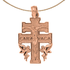 Colgante Crucifijo de Caravaca en Oro de 14K o 18K