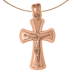 14K or 18K Gold Crucifix Pendant