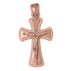 14K or 18K Gold Crucifix Pendant