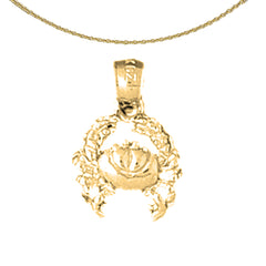 14K or 18K Gold Crab Pendant