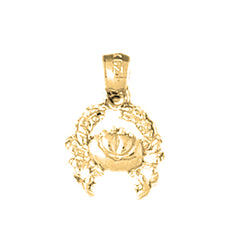 14K or 18K Gold Crab Pendant