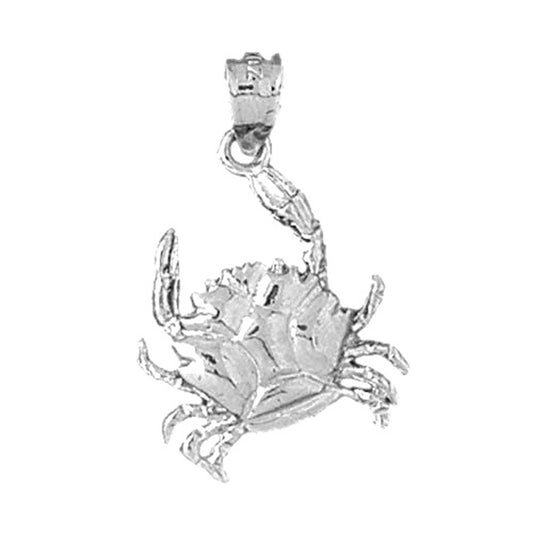 10K, 14K or 18K Gold Crab Pendant