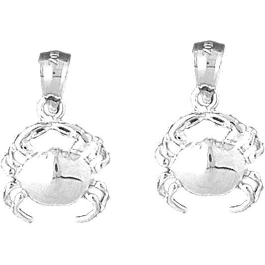 14K or 18K Gold 20mm Crab Earrings