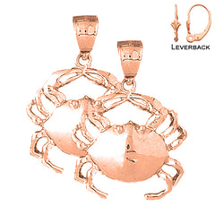 14K or 18K Gold Crab Earrings