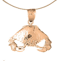 14K or 18K Gold Crab Pendant