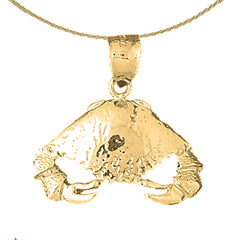 14K or 18K Gold Crab Pendant