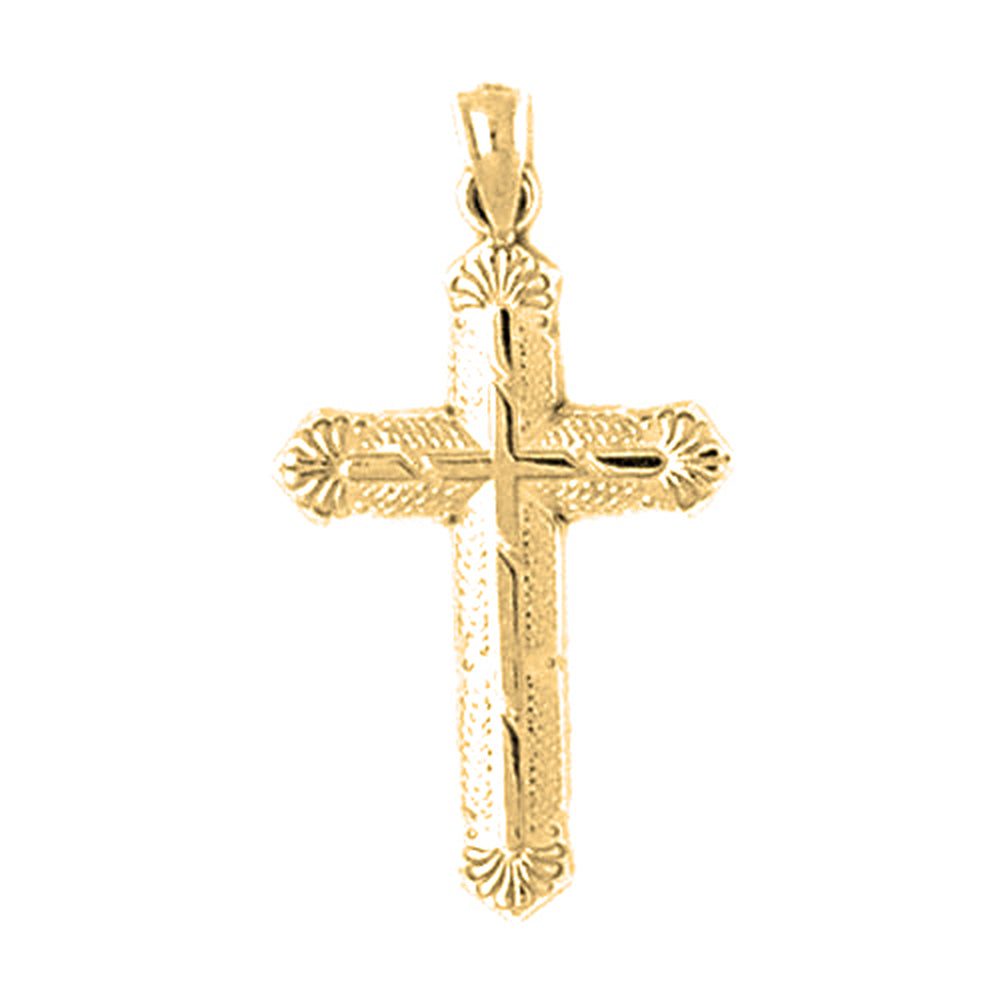 14K or 18K Gold Latin Cross Pendant