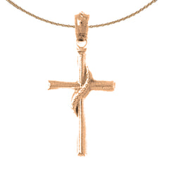 14K or 18K Gold Methodist Cross Pendant