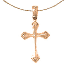 14K or 18K Gold Passion Cross Pendant