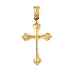 14K or 18K Gold Passion Cross Pendant