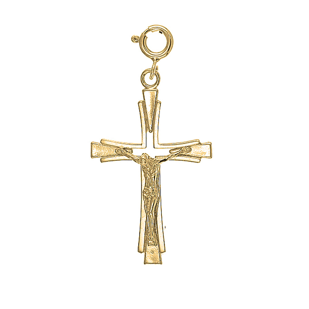 10K, 14K or 18K Gold Latin Crucifix Pendant