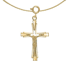 10K, 14K or 18K Gold Latin Crucifix Pendant