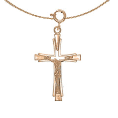 10K, 14K or 18K Gold Latin Crucifix Pendant