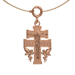 14K or 18K Gold Caravaca Crucifix Pendant