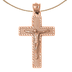 10K, 14K or 18K Gold Latin Crucifix Pendant