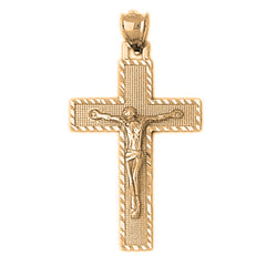 10K, 14K or 18K Gold Latin Crucifix Pendant