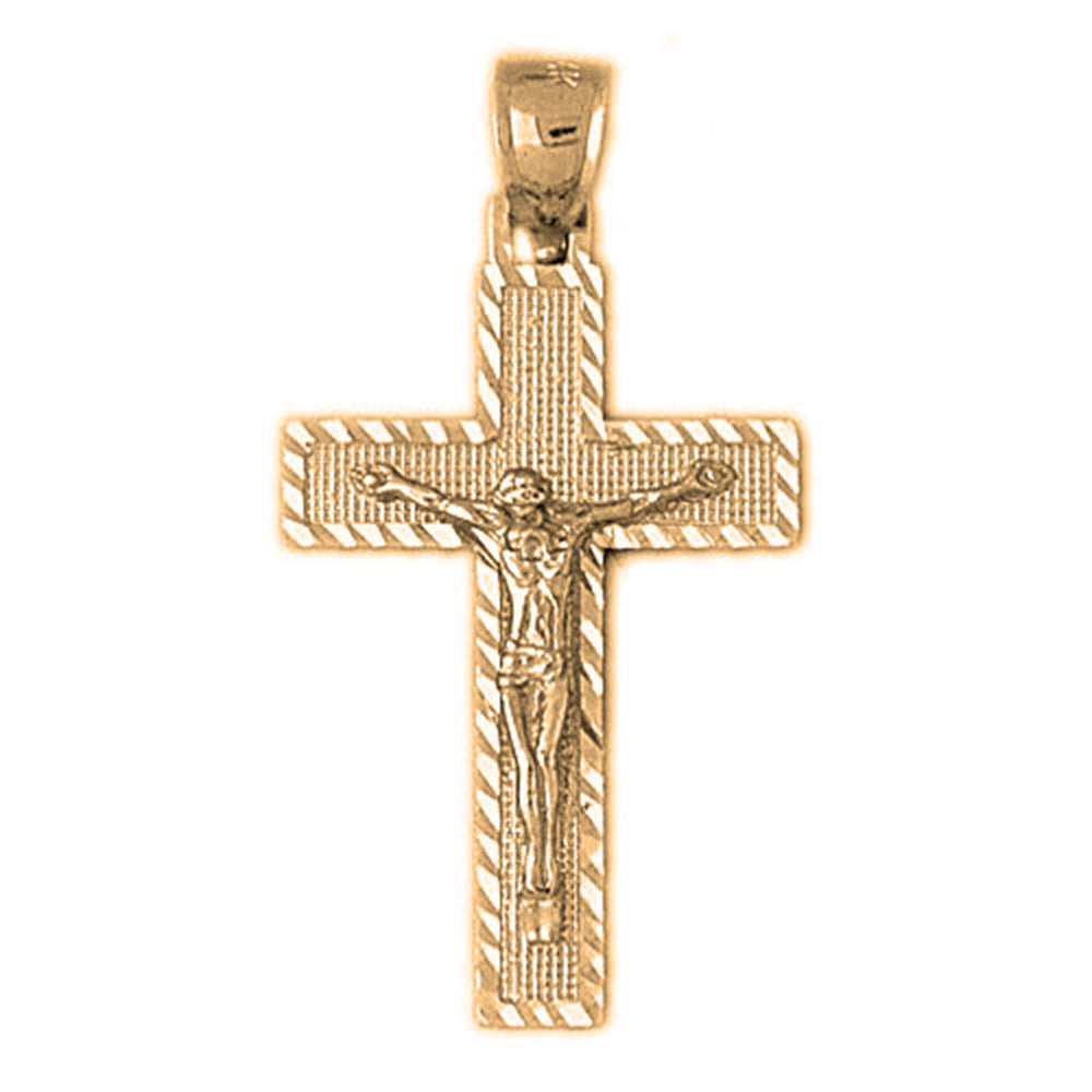 10K, 14K or 18K Gold Latin Crucifix Pendant