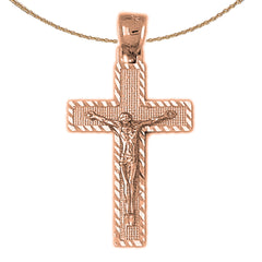 10K, 14K or 18K Gold Latin Crucifix Pendant