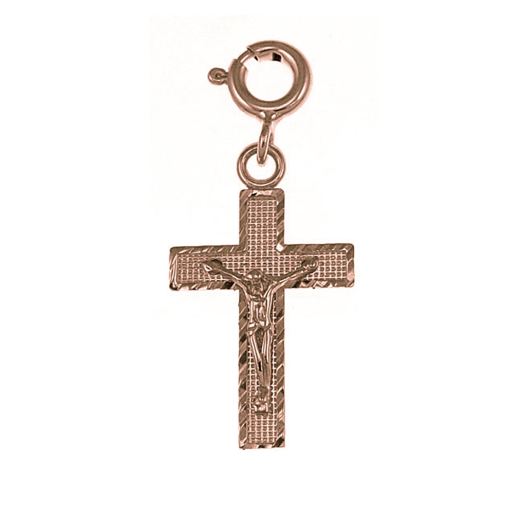 14K or 18K Gold Latin Crucifix Pendant